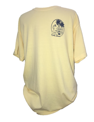 Short Sleeve Tees - Butter with Navy Logo